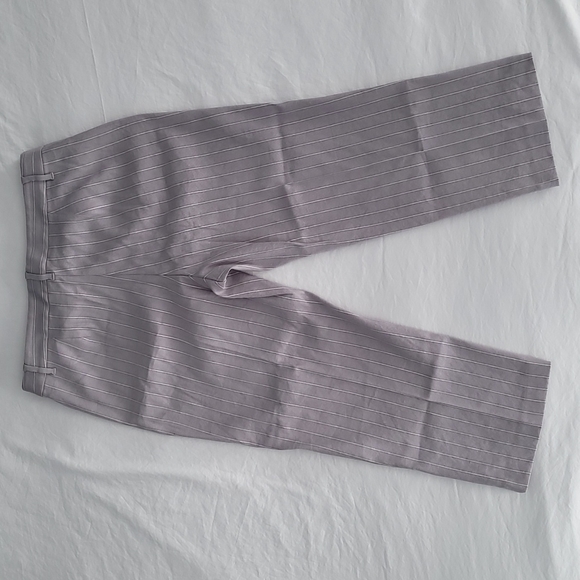 JJill Sz12P Linen-stretch Straight-leg Crops Grey Multi - Picture 9 of 9
